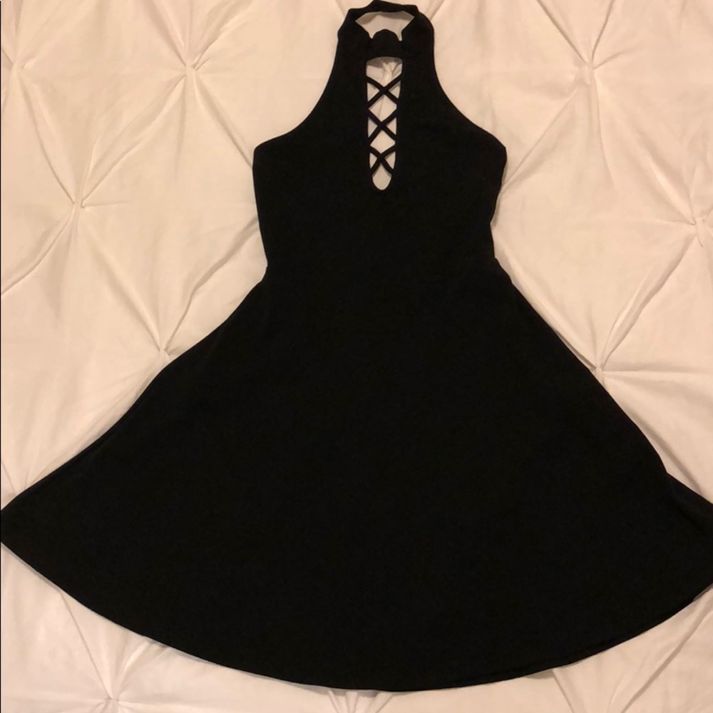 New with tags - black halter dress - Express - XS